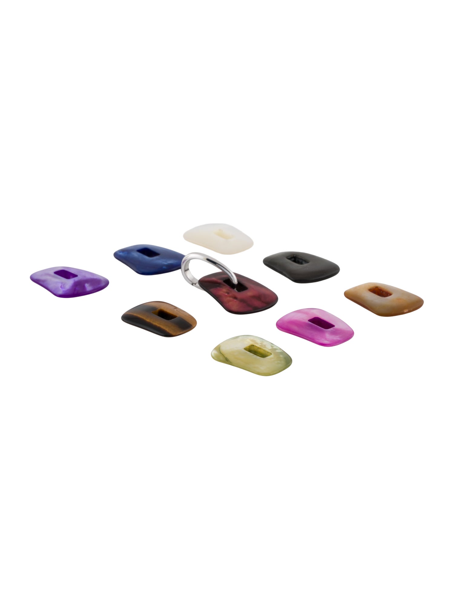 Mattioli 18K Dyed Mother-of-Pearl & Tiger's Eye Quartz Small Puzzle Pendant Set