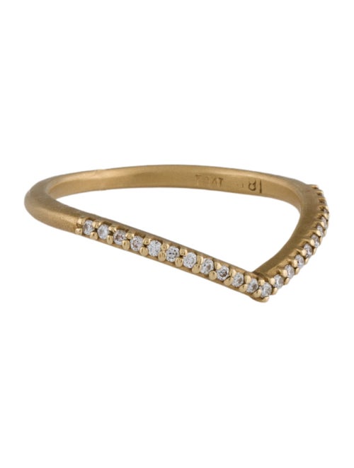 Megan Thorne 14K Diamond Slender V Guard Band
