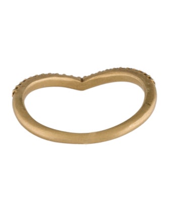 Megan Thorne 14K Diamond Slender V Guard Band