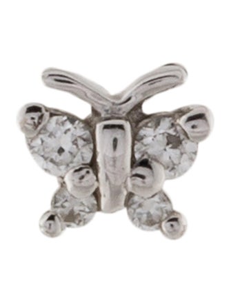 Maria Tash 14K Diamond Butterfly Threaded Stud