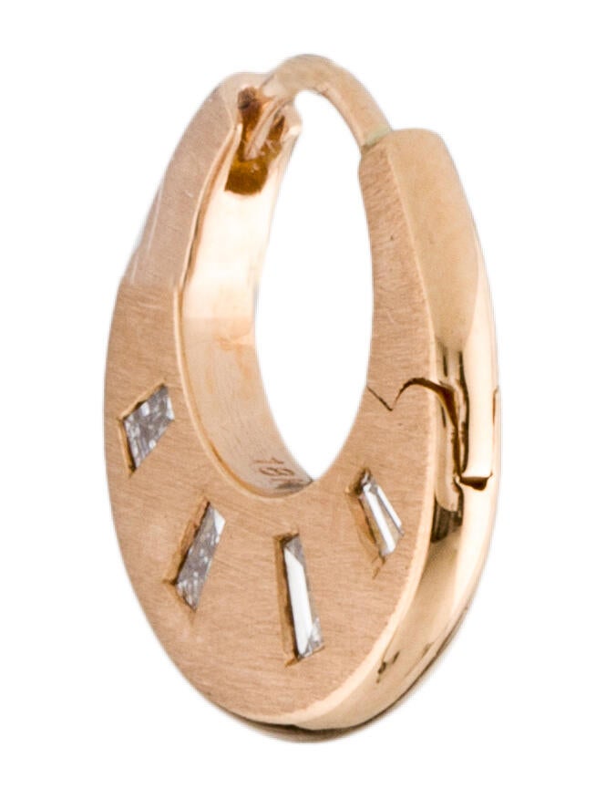 Maria Tash 18K Diamond Crescent Reversible Hoop Earring