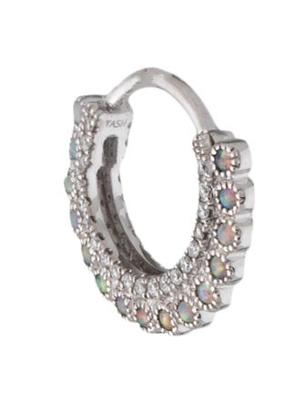 Maria Tash 18K Opal & Diamond Double-sided Apsara Hoop Earring