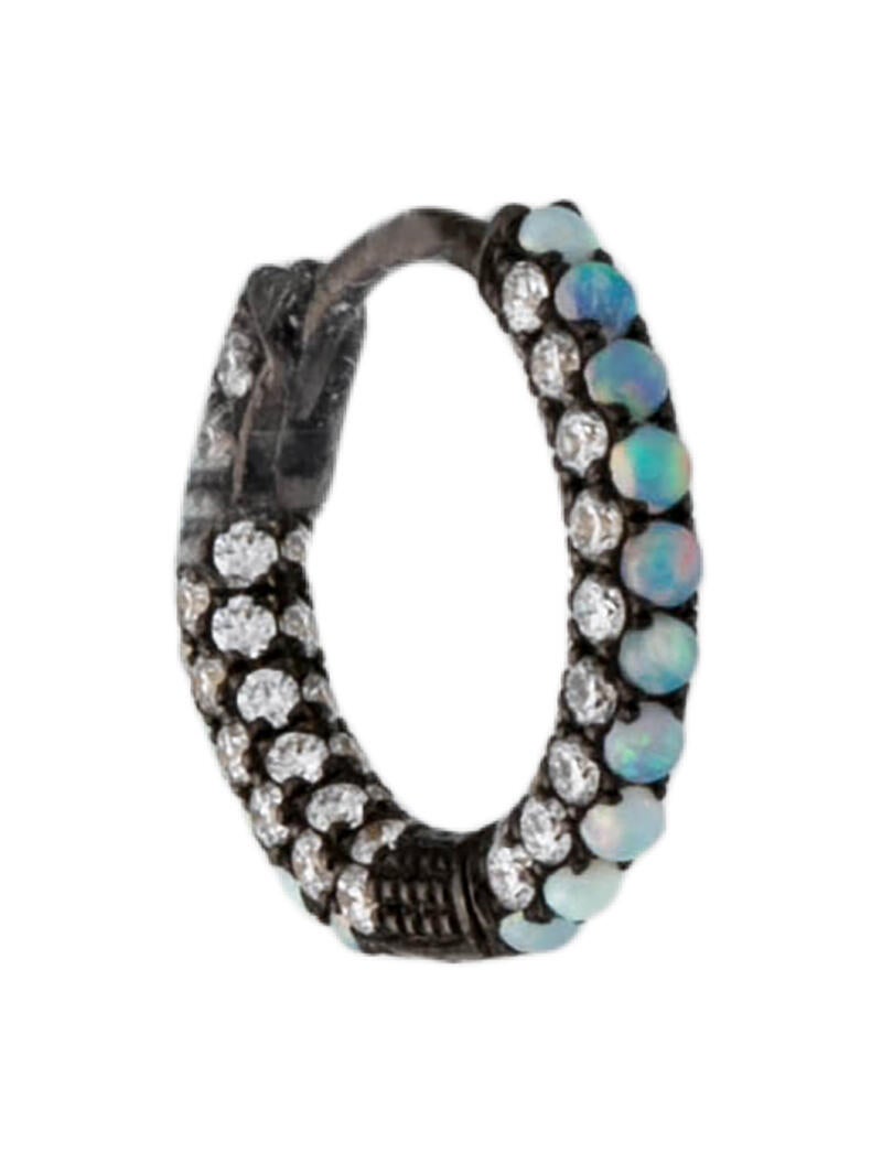 Maria Tash Opal and Diamond Pavé Hoop Earring