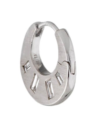 Maria Tash Diamond Crescent Reversible Hoop Earring