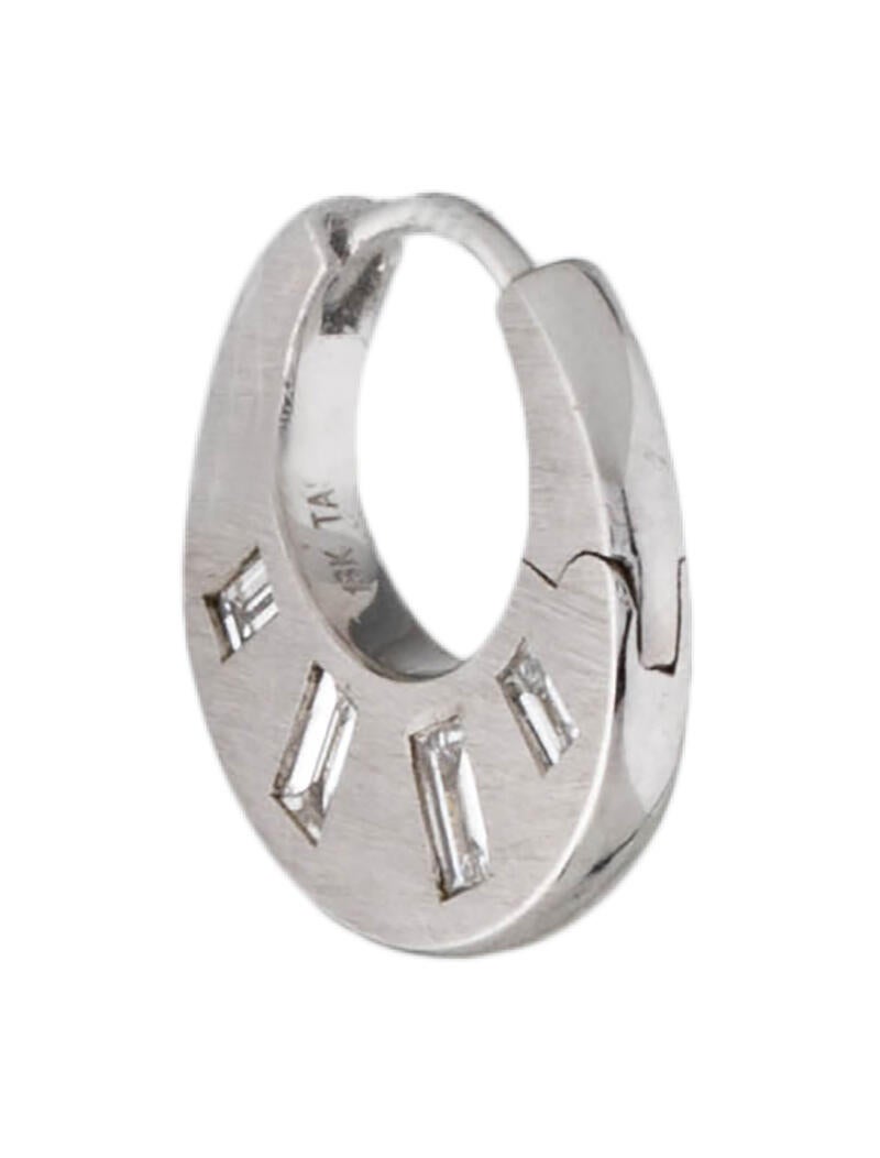 Maria Tash Diamond Crescent Reversible Hoop Earring