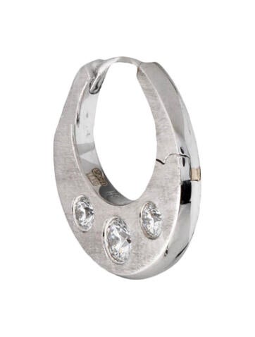 Maria Tash Hoop 18K Diamond Crescent Reversible Earring