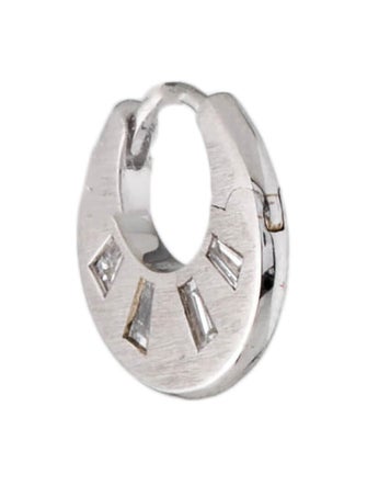 Maria Tash 18K Diamond Crescent Huggie Earring