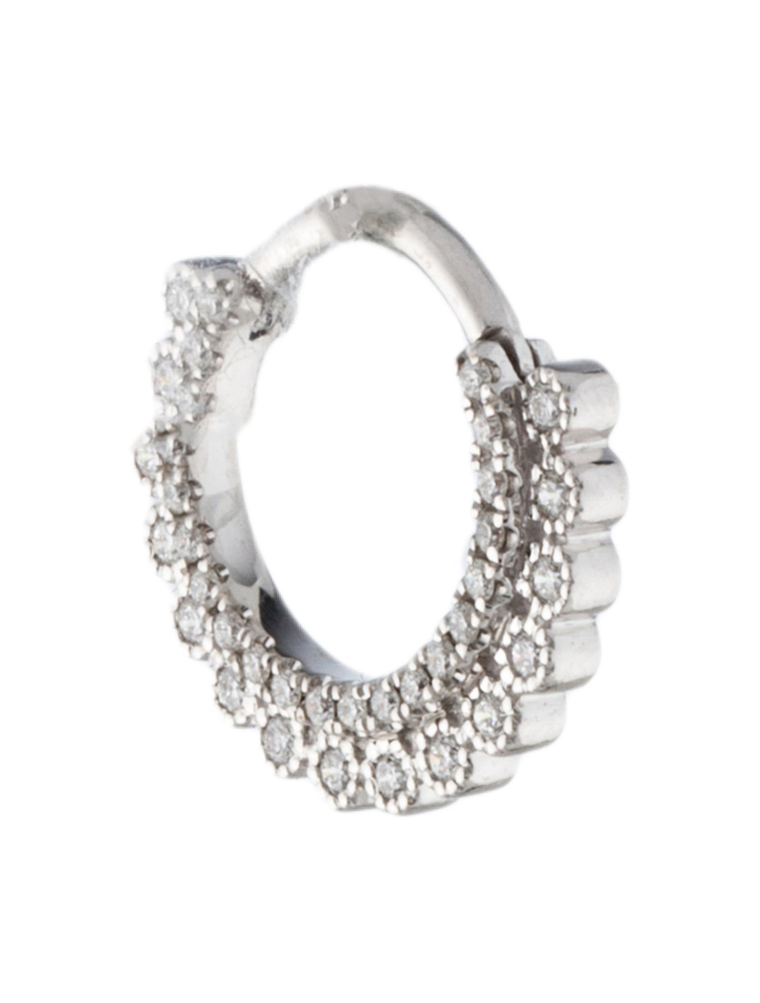 Maria Tash 18K Diamond Apsara Single Hoop Earring