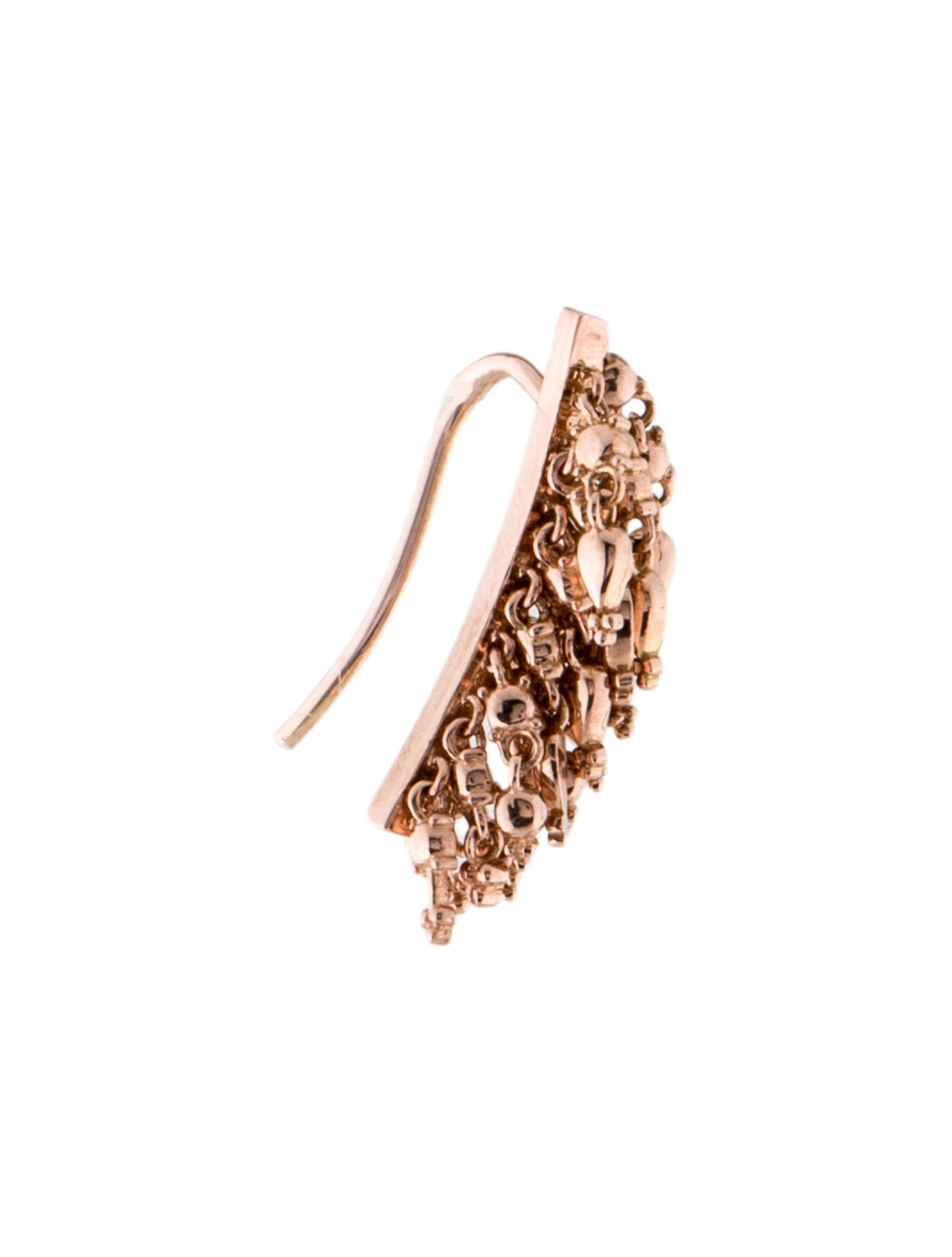 Maria Tash 14K Curved Tassel Bar Ear Climber