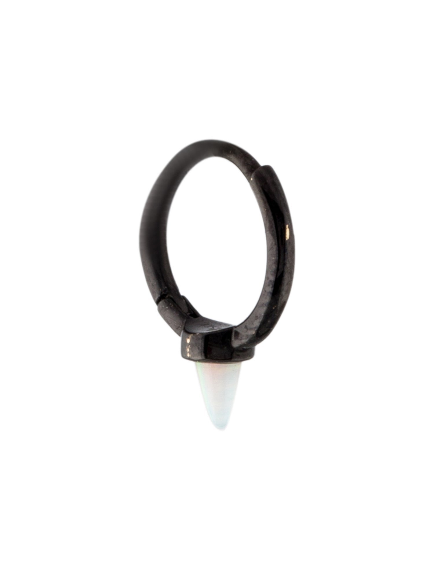 Maria Tash 14K Synthetic Opal Short Spike Single Hoop Earring