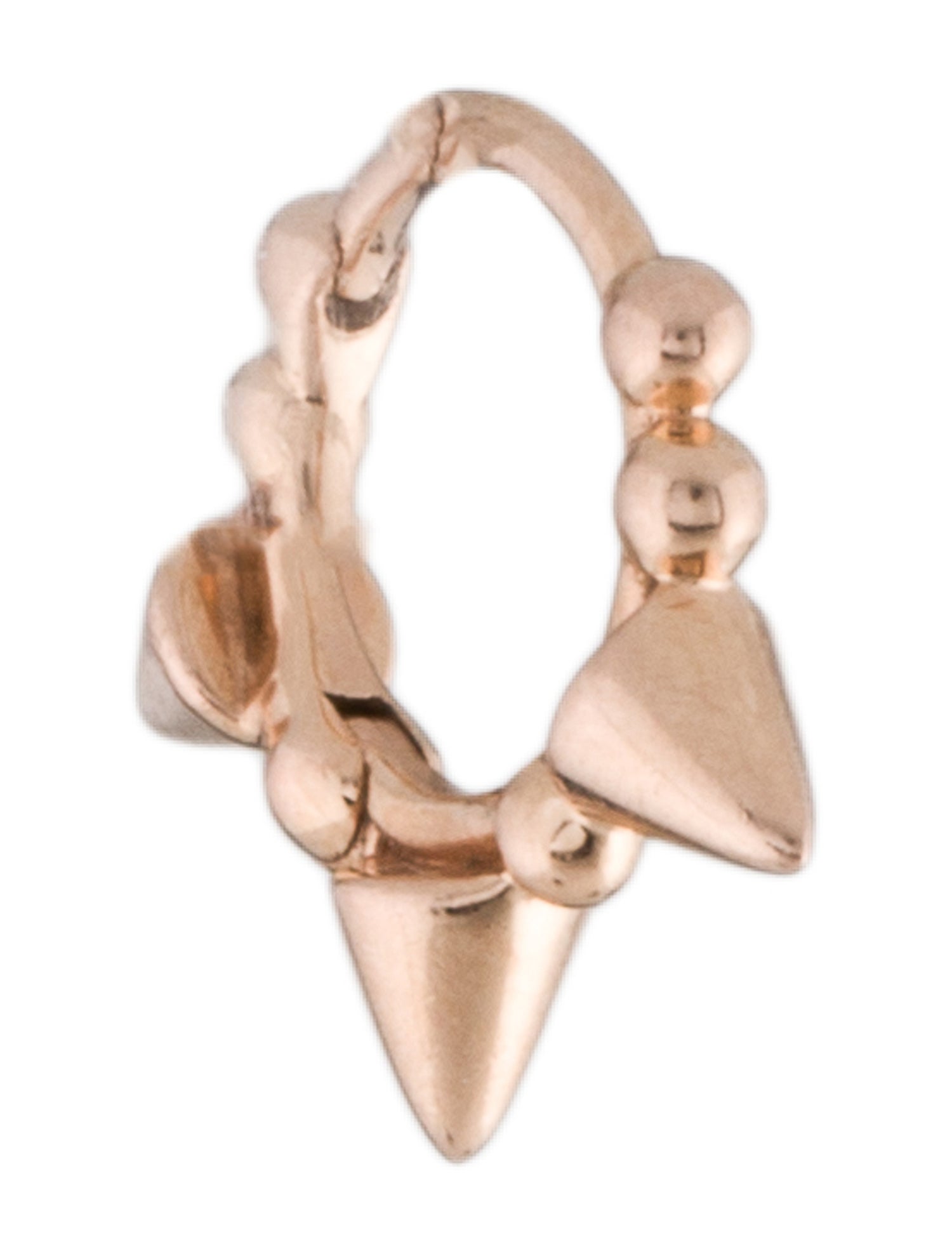 Maria Tash Triple Short Spike Granulated Single Hoop Earring