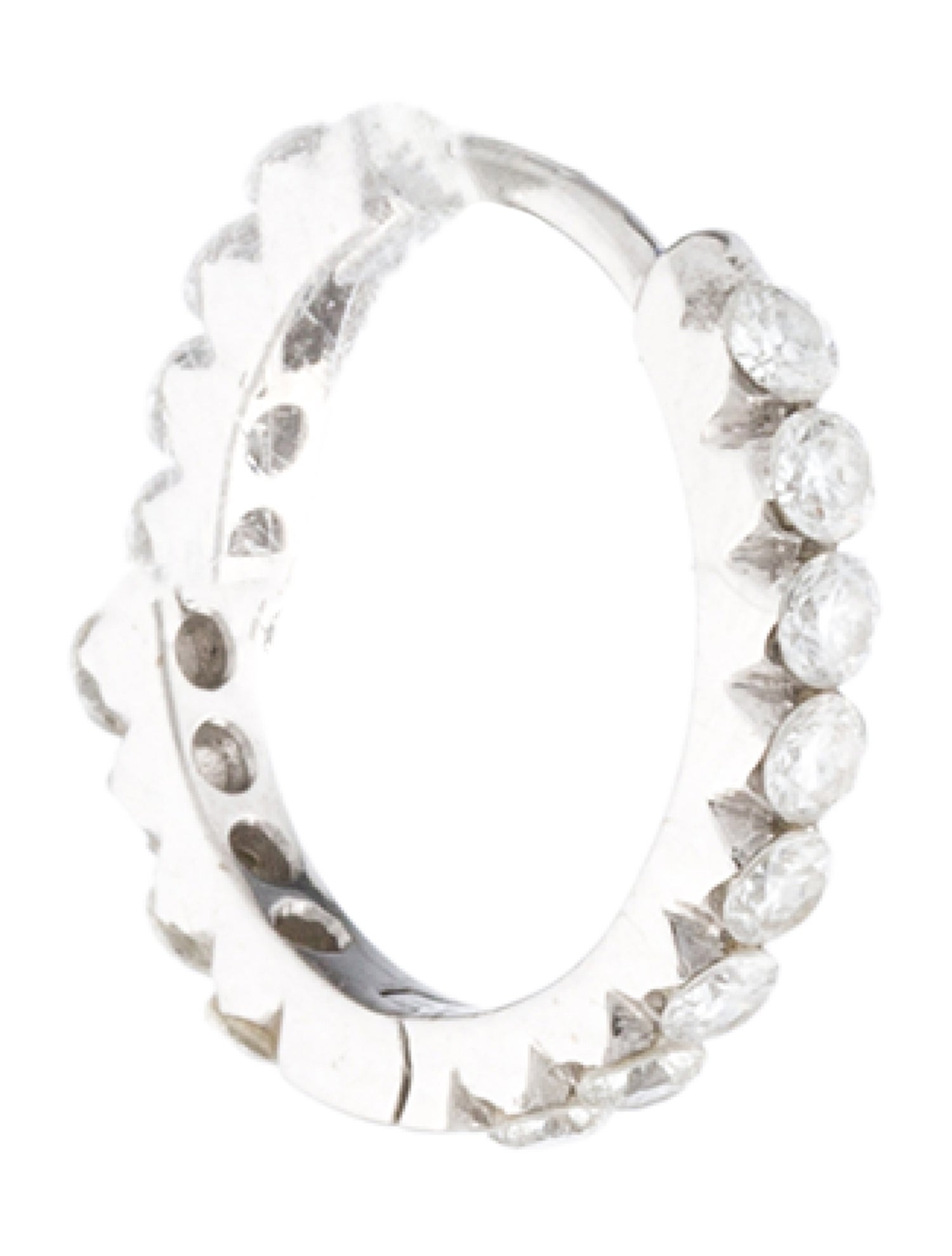 Maria Tash 18K Diamond Invisible Set Eternity Single Hoop Earring