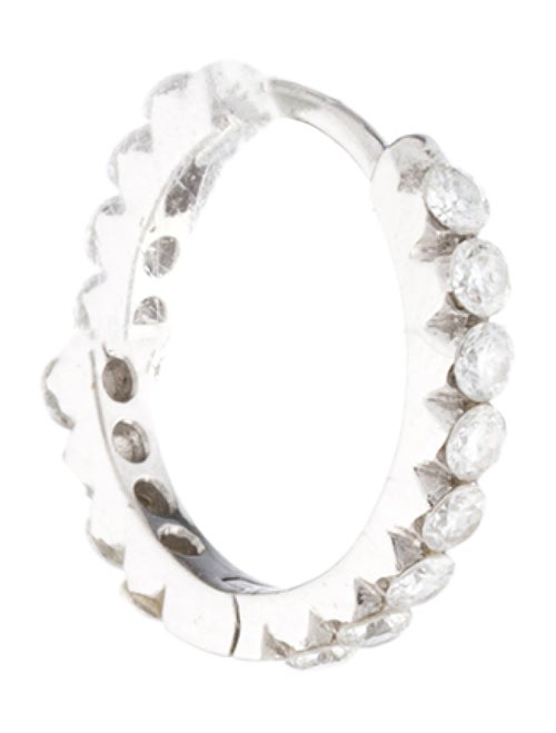 Maria Tash 18K Diamond Invisible Set Eternity Single Hoop Earring