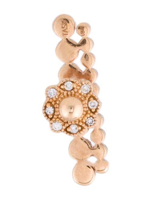 Maria Tash 18K Diamond Apsara Bar Single Threaded Stud Earring