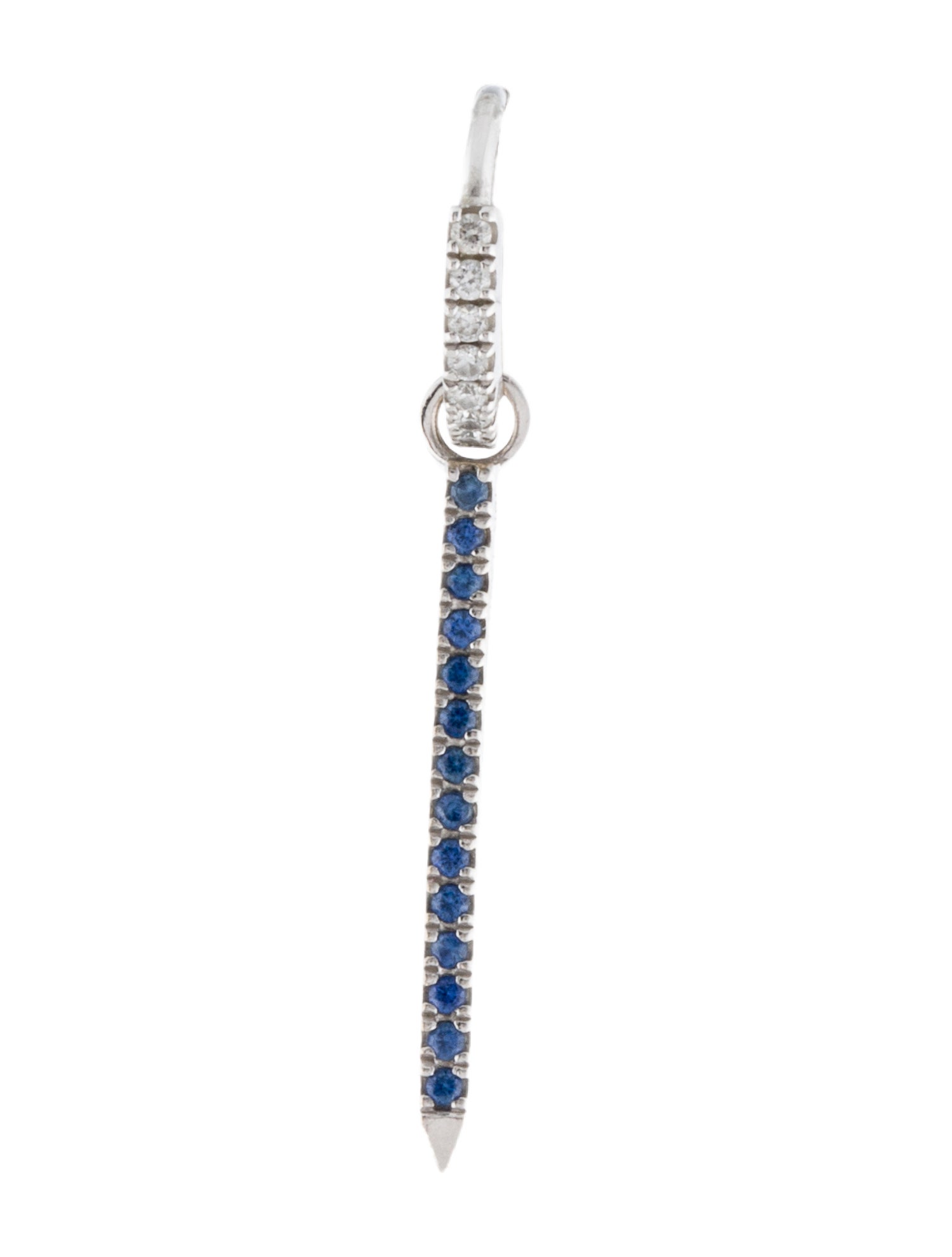 Maria Tash 18K Sapphire & Diamond Eternity Single Huggie Drop Earring