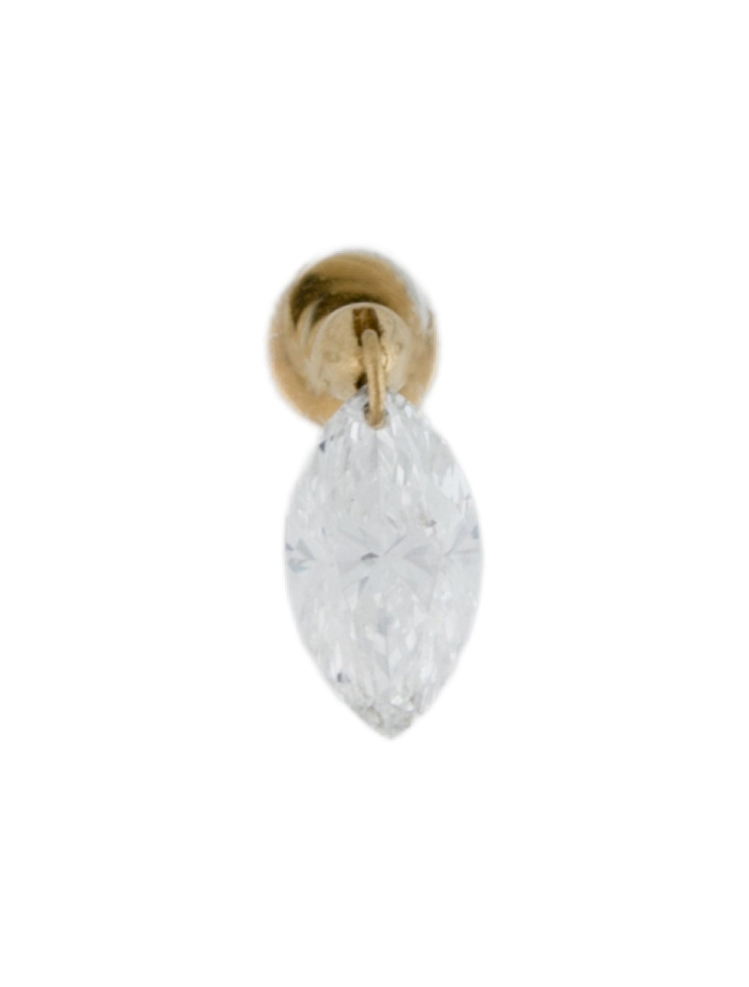 Earrings 18K Diamond Floating Charm Single Earring