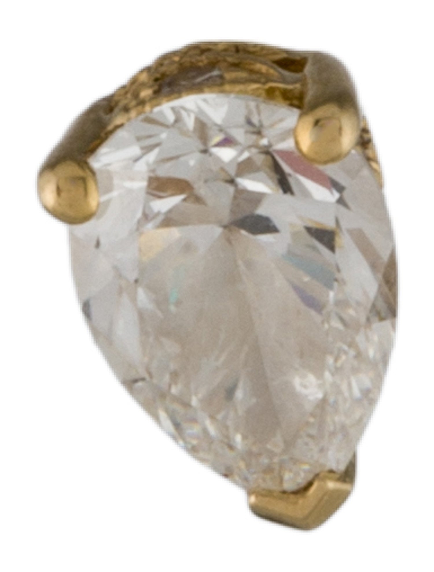 Maria Tash 18K Diamond Threaded Single Stud Earring