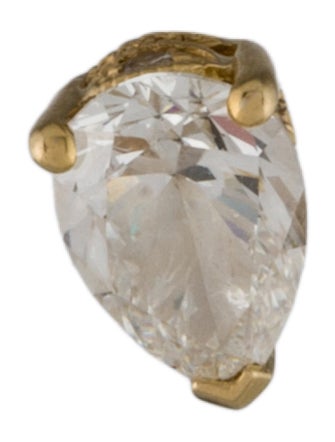 Maria Tash 18K Diamond Threaded Single Stud Earring