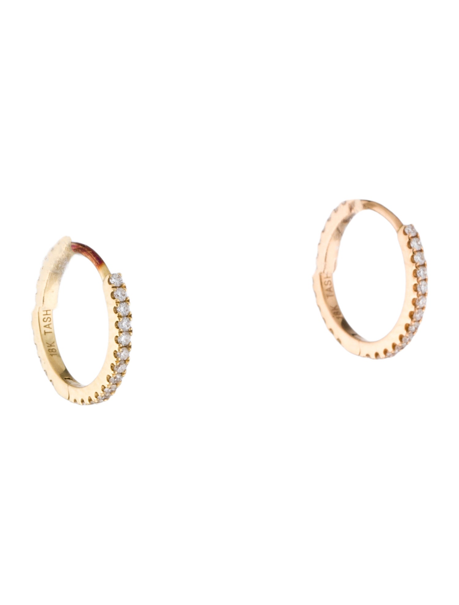 Maria Tash 18K Diamond Eternity Huggie Earrings