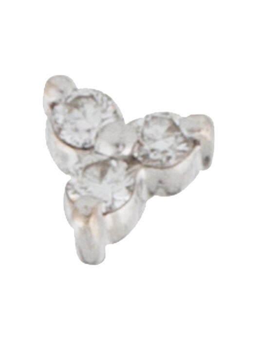 Maria Tash Diamond Trinity Single Threaded Stud Earring