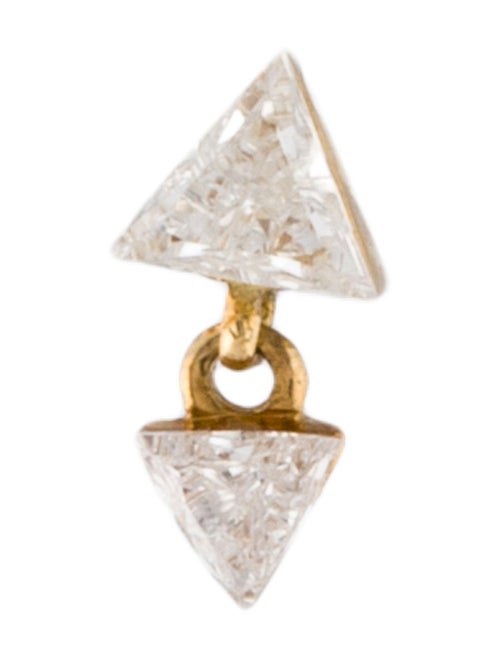Maria Tash 18K Diamond Triangle Dangle Earring