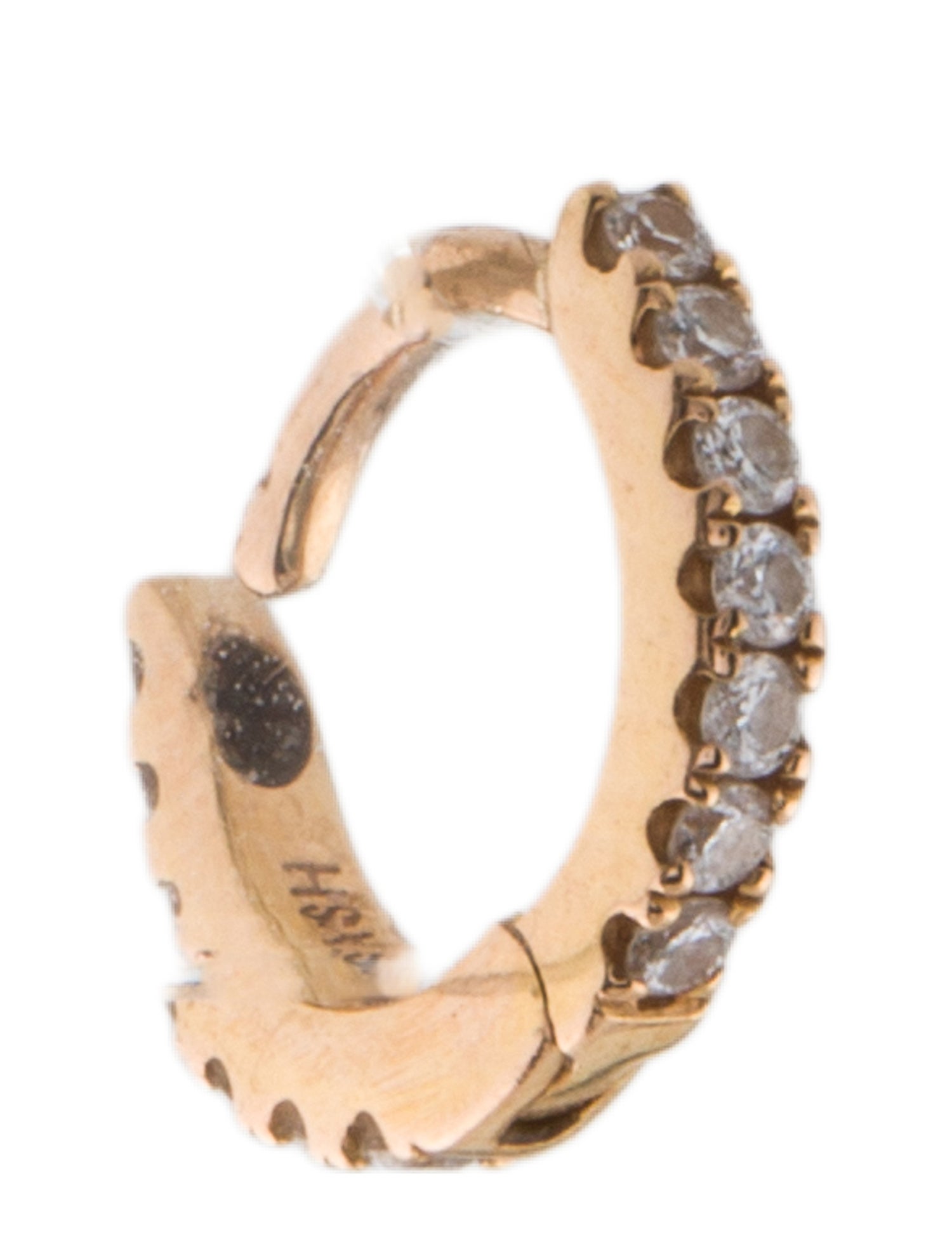 Maria Tash 18K Diamond Mini Huggie Single Earring