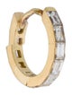 Maria Tash 18K Diamond Invisible Set Baguette Eternity Single Hoop Earring