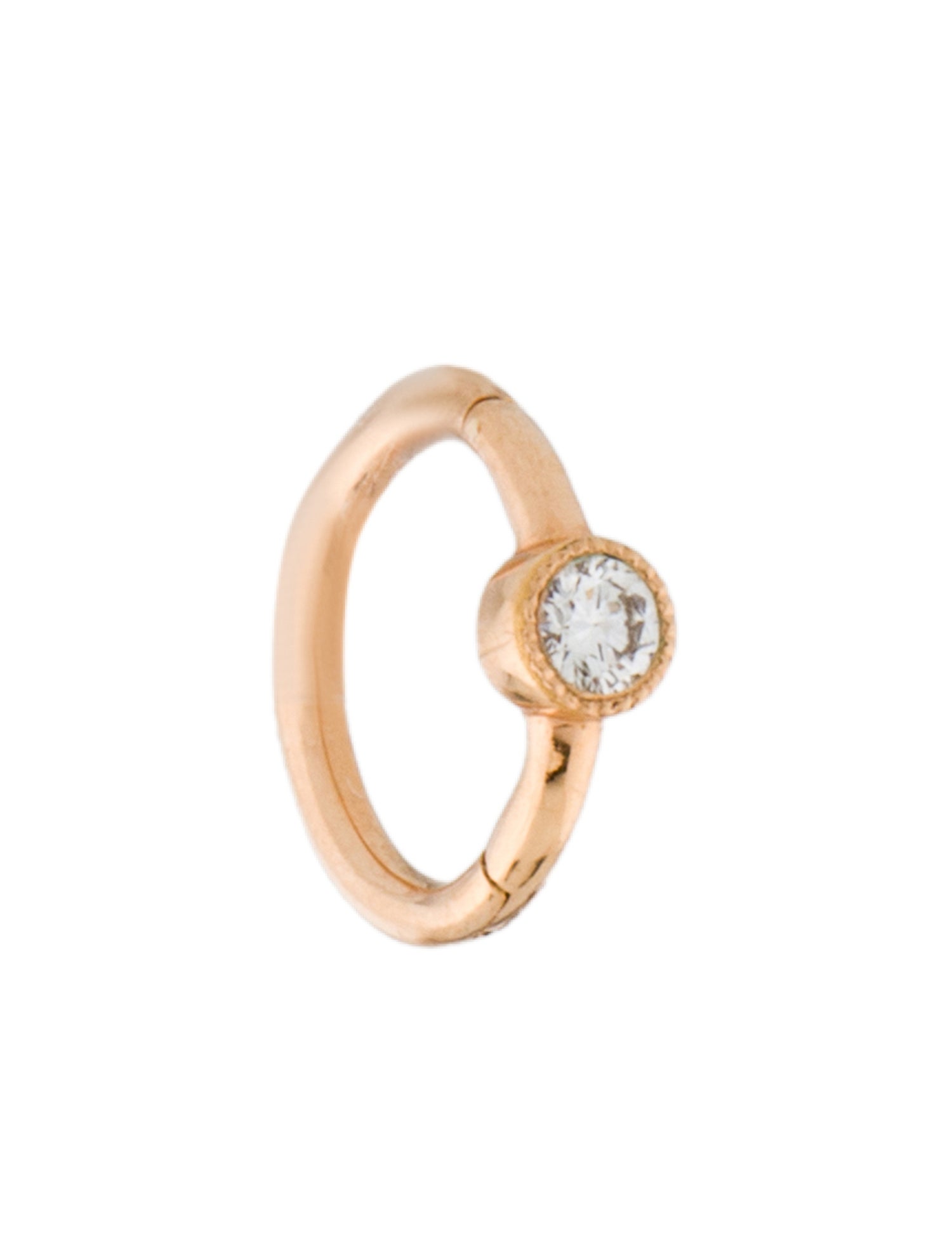 Maria Tash 18K Diamond Scalloped Hoop Earring