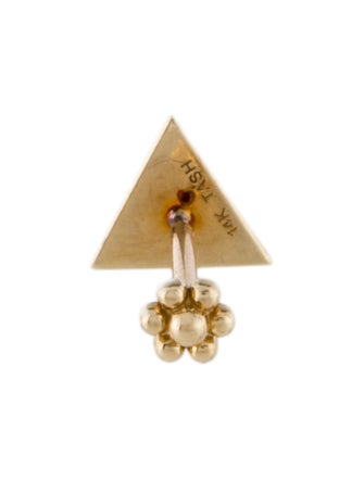 Maria Tash 14K Triangle Faceted Single Stud Earring