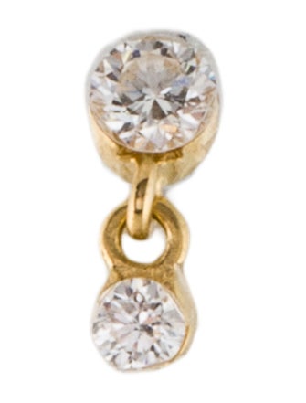 Maria Tash Invisible Set Diamond Dangle Threaded Stud Earring