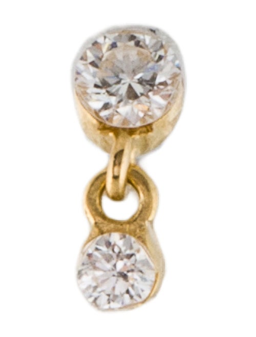 Maria Tash Invisible Set Diamond Dangle Threaded Stud Earring