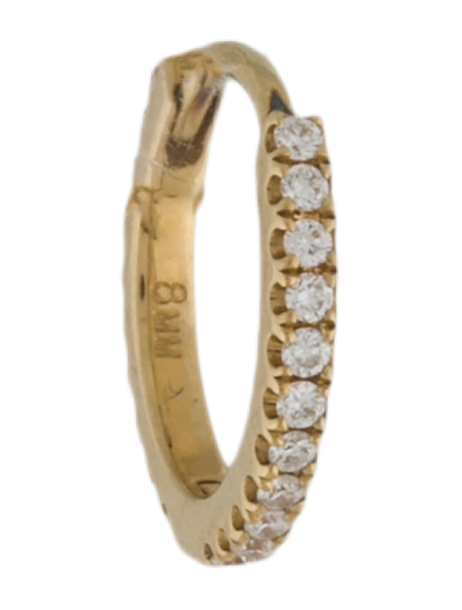 Maria Tash 18K Diamond Eternity Hoop Earring