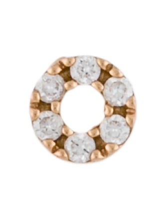 Maria Tash 18K Diamond Circle Stud Single Earring