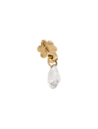 Maria Tash 14K Floating Diamond Charm Single Stud Earring