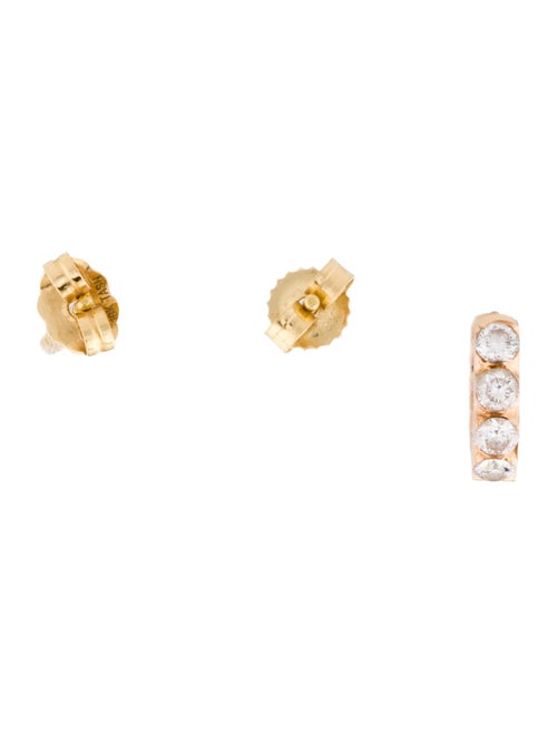 Maria Tash 18K Diamond Stud & Hoop Earring Set