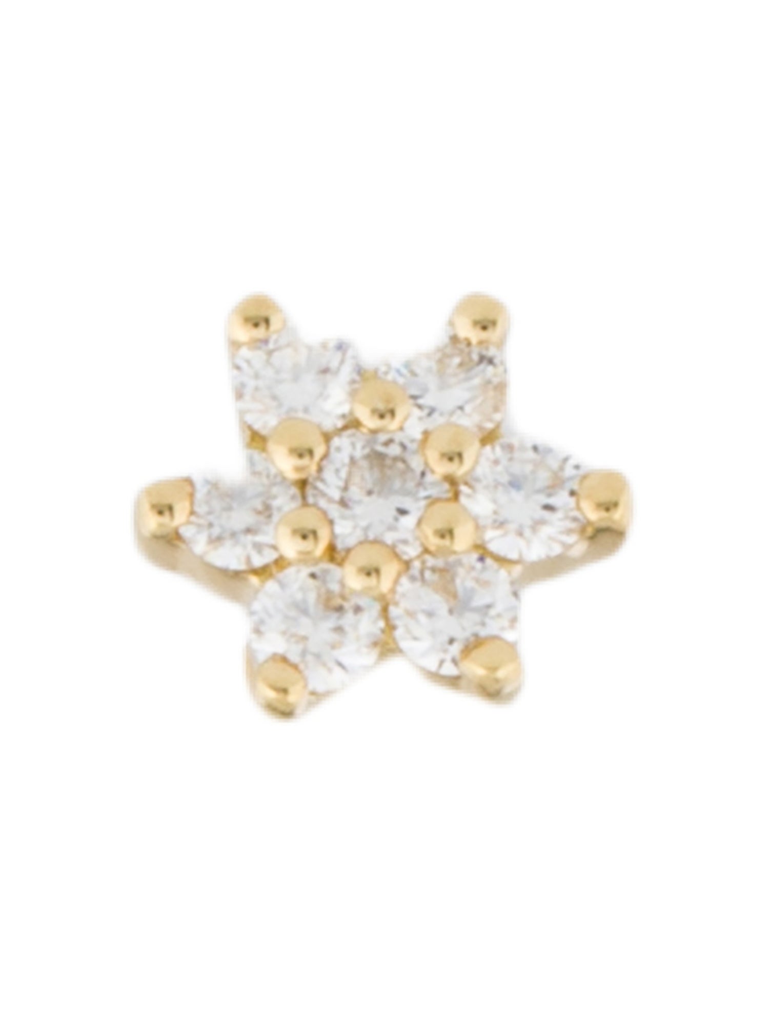 Maria Tash Diamond Flower Single Threaded Stud Earring
