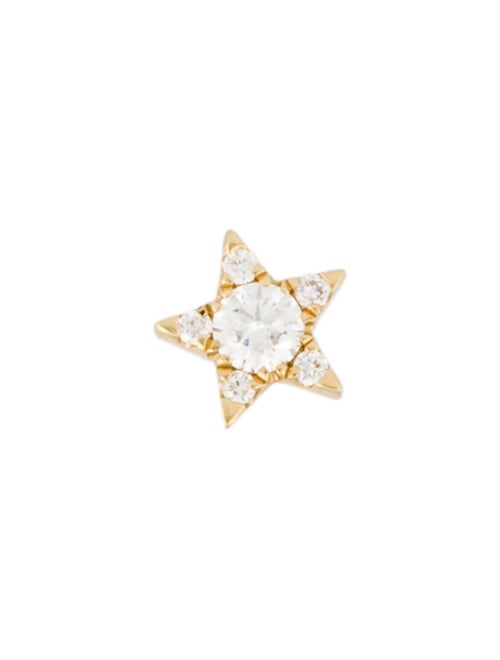 Maria Tash Diamond Star Single Threaded Stud Earring
