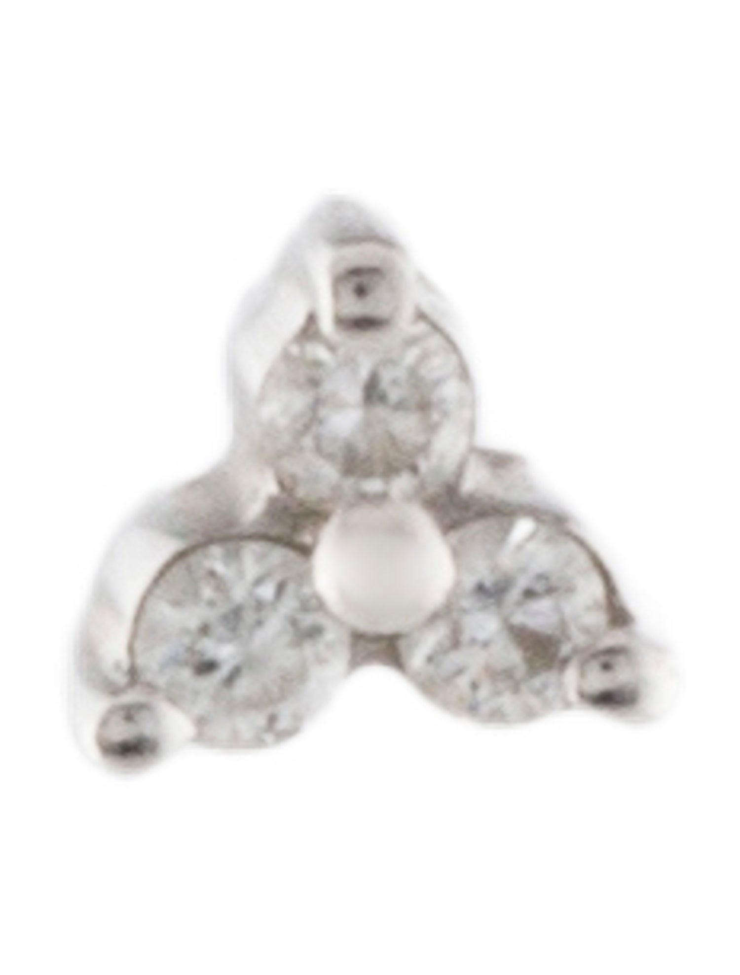 Maria Tash Diamond Trinity Threaded Single Stud Earring