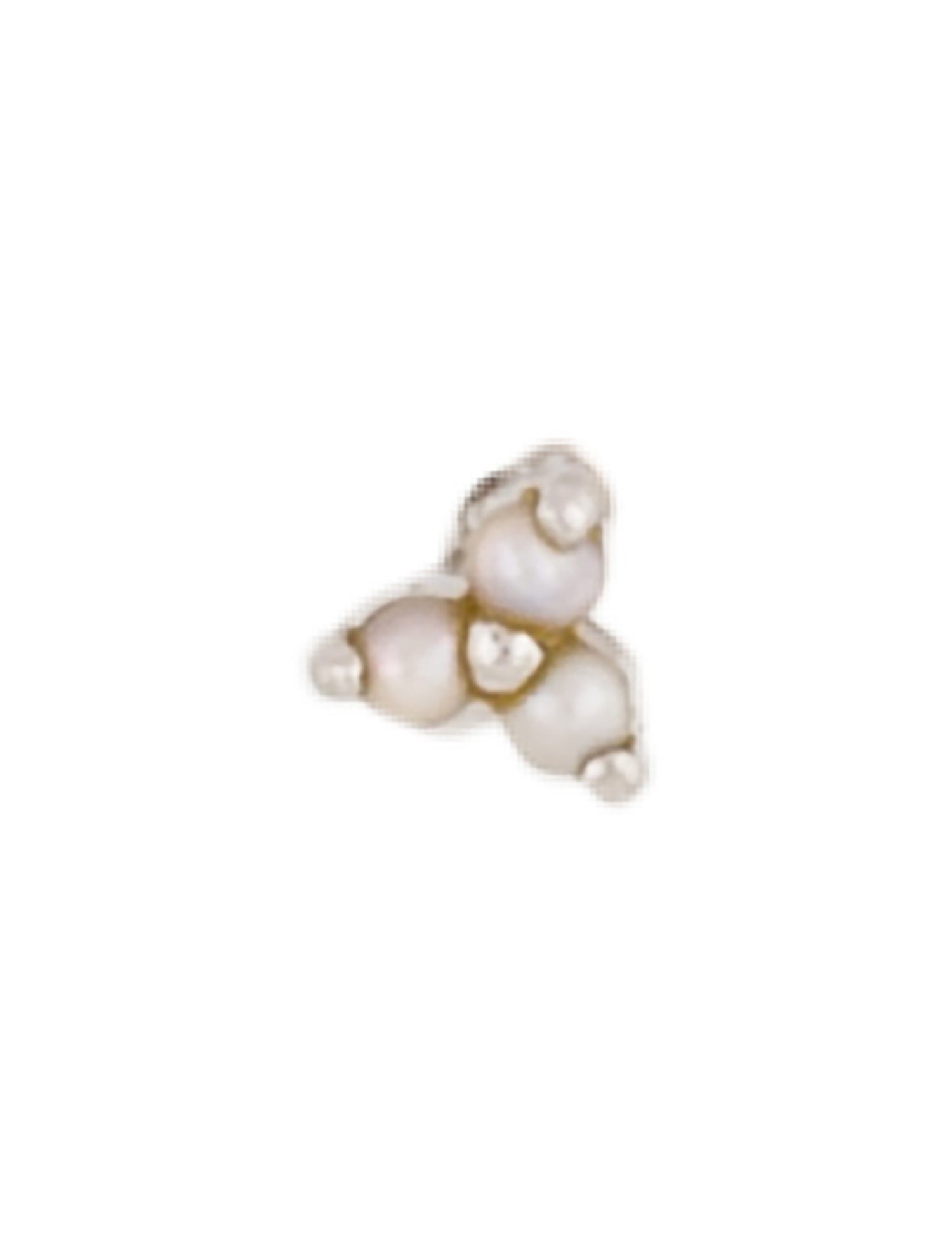 Maria Tash 14K Pearl Trinity Stud Earring