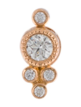 Maria Tash 18K Five Diamond Trinity Single Stud Earring