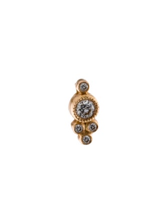 Maria Tash 18K Diamond Trinity Stud Earring