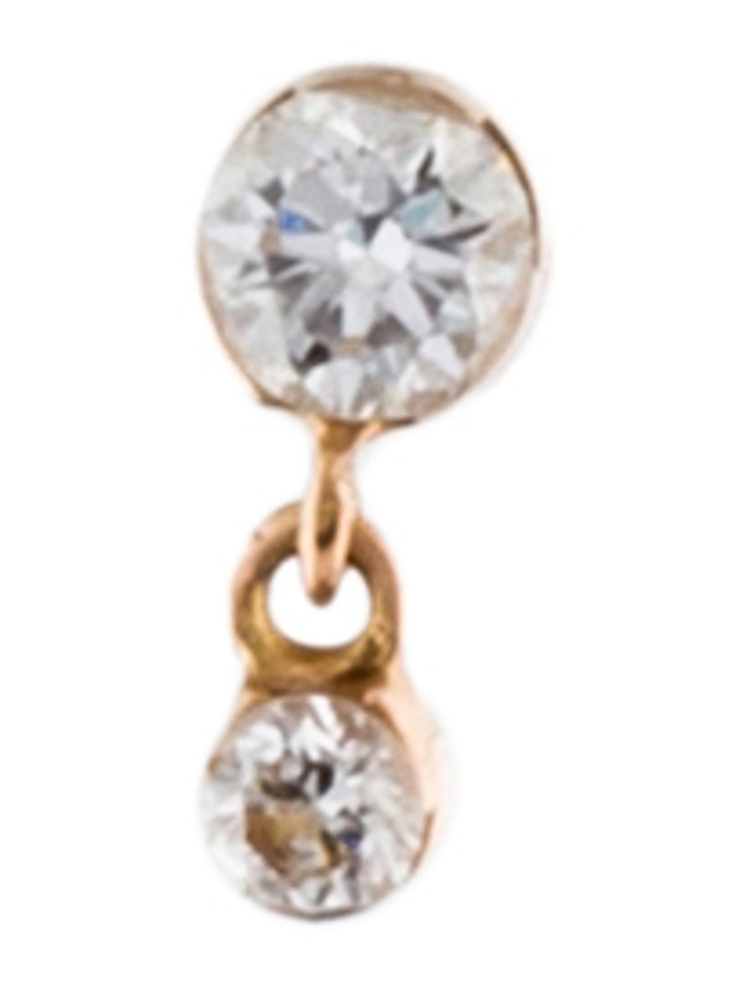 Maria Tash Invisible Set Diamond Dangle Threaded Stud Earring