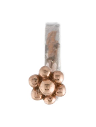 Maria Tash Polished Square Bar Threaded Stud Earring