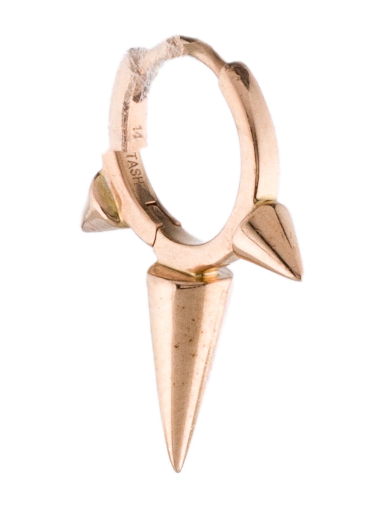 Maria Tash 14K Faceted Triple Spike Single Earring