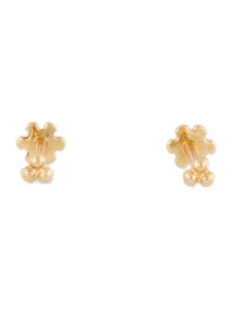 Maria Tash 14K Ball Trinity Threaded Stud Earrings