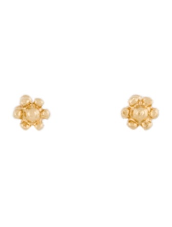 Maria Tash 14K Ball Trinity Threaded Stud Earrings