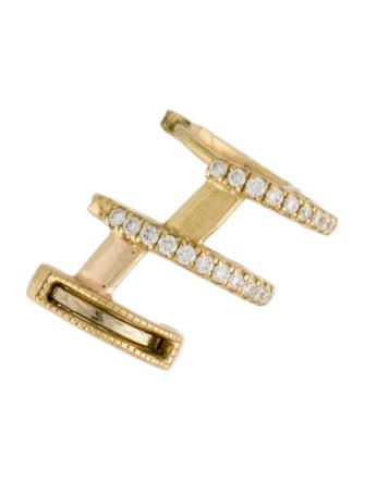 Maria Tash 18K Diamond Triple Linked Left Ear Cuff