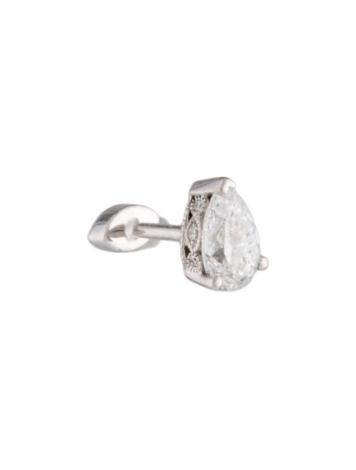 Maria Tash 18K Diamond Threaded Stud Earring w/ Diamond Back