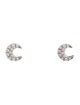Maria Tash 18K Diamond Moon Stud Earrings