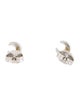 Maria Tash 18K Diamond Moon Stud Earrings